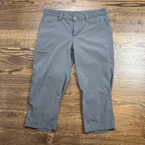 Eddie Bauer Pants Womens 6 Gray Capri Lightweight Crop Hiking Outdoor Casual
